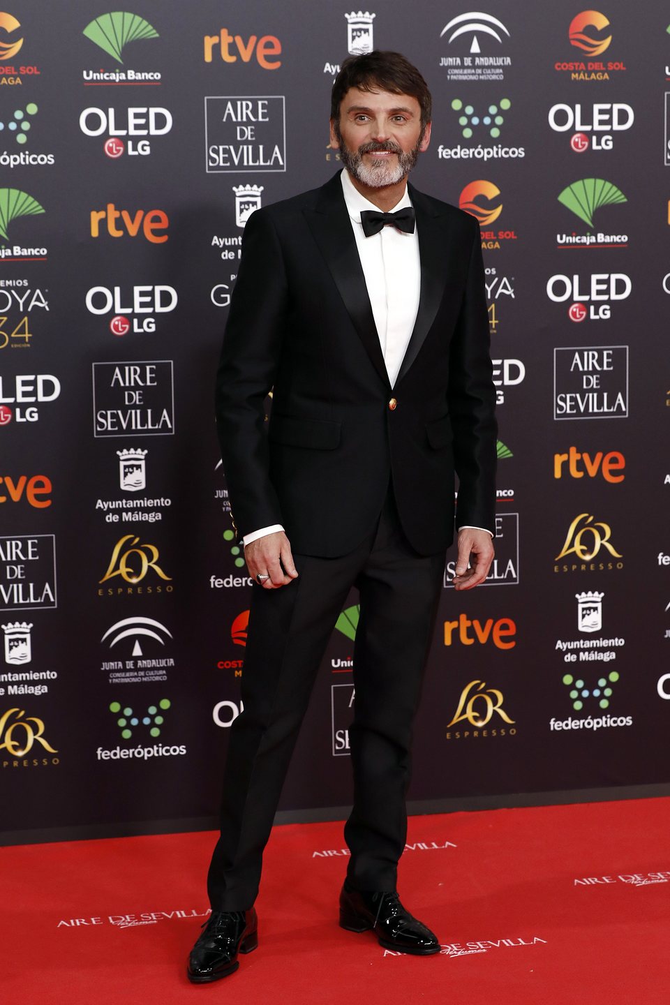 Fernando Tejero en la alfombra roja de los Premios Goya 2020