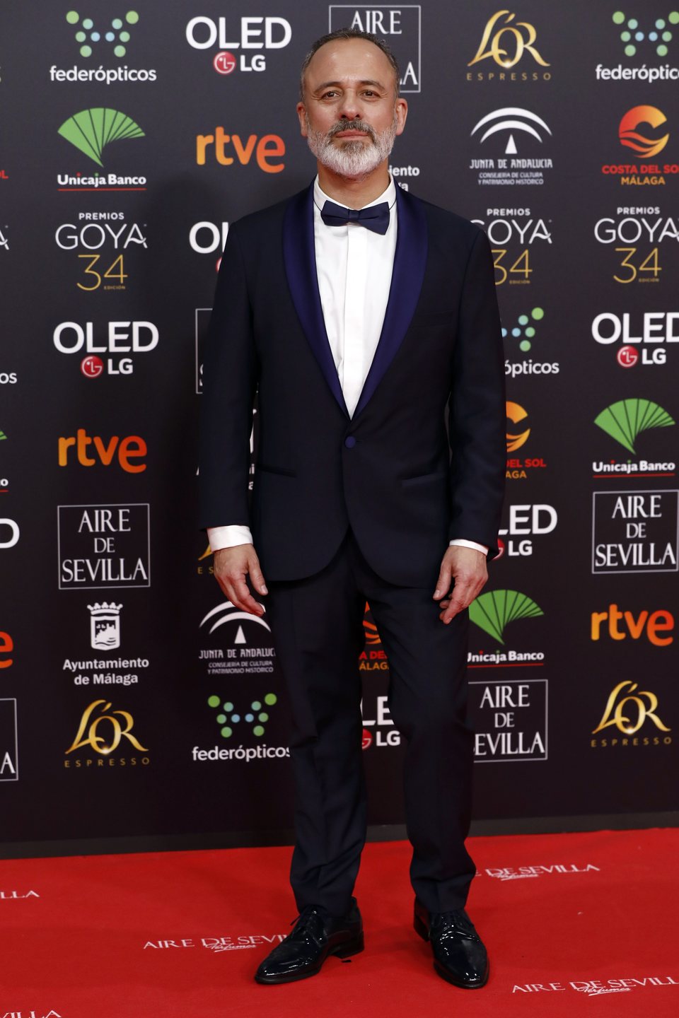 Javier Gutiérrez en la alfombra roja de los Premios Goya 2020