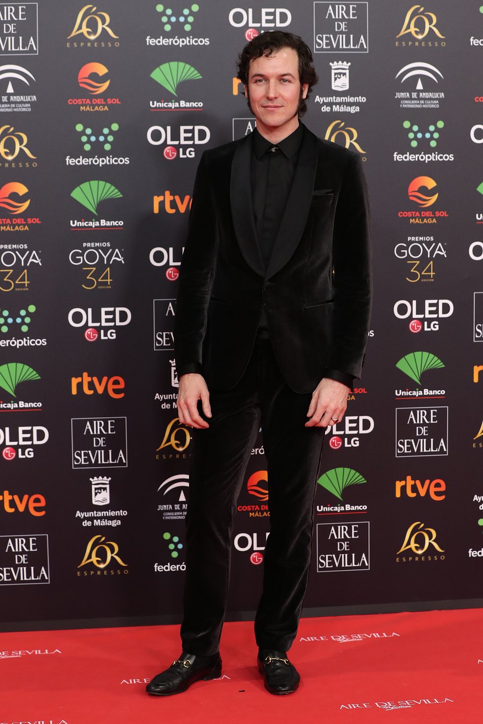 Jorgue Suquet en la alfombra roja de los Premios Goya 2020