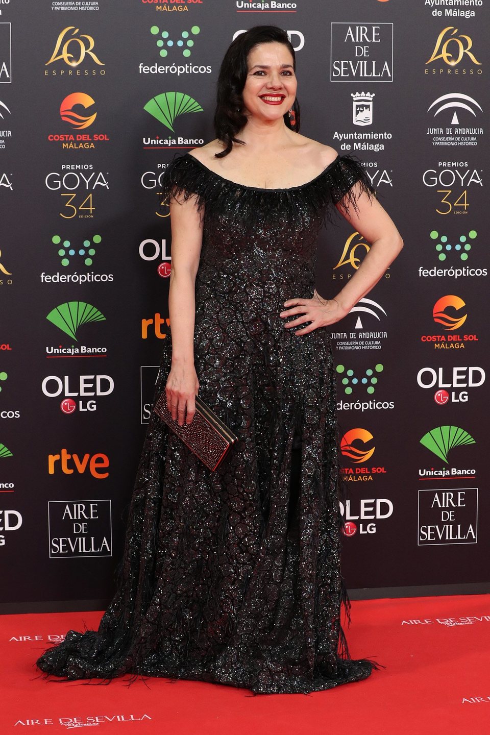 Carmen Gutiérrez en la alfombra roja de los Premios Goya 2020