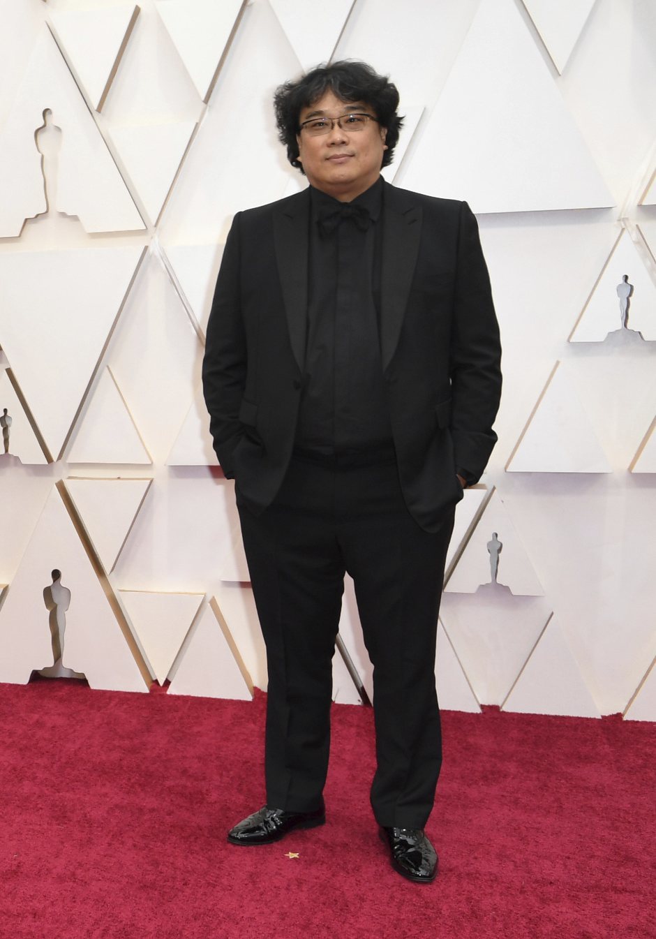 Bong Joon-ho en la alfombra roja de los Oscar 2020