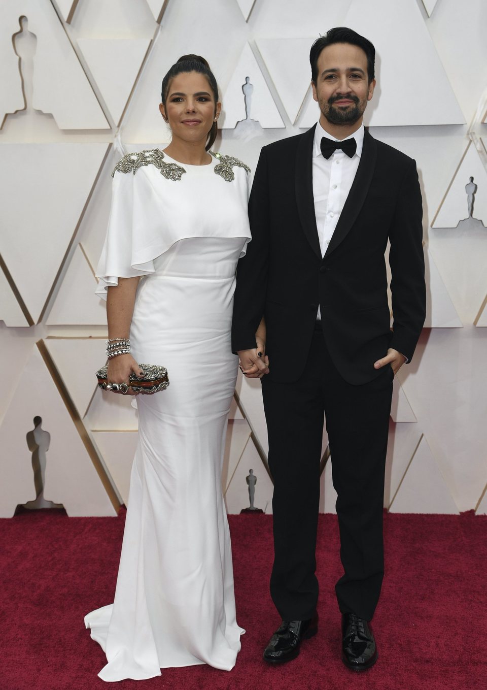 Lin-Manuel Miranda en la alfombra roja de los Oscar 2020