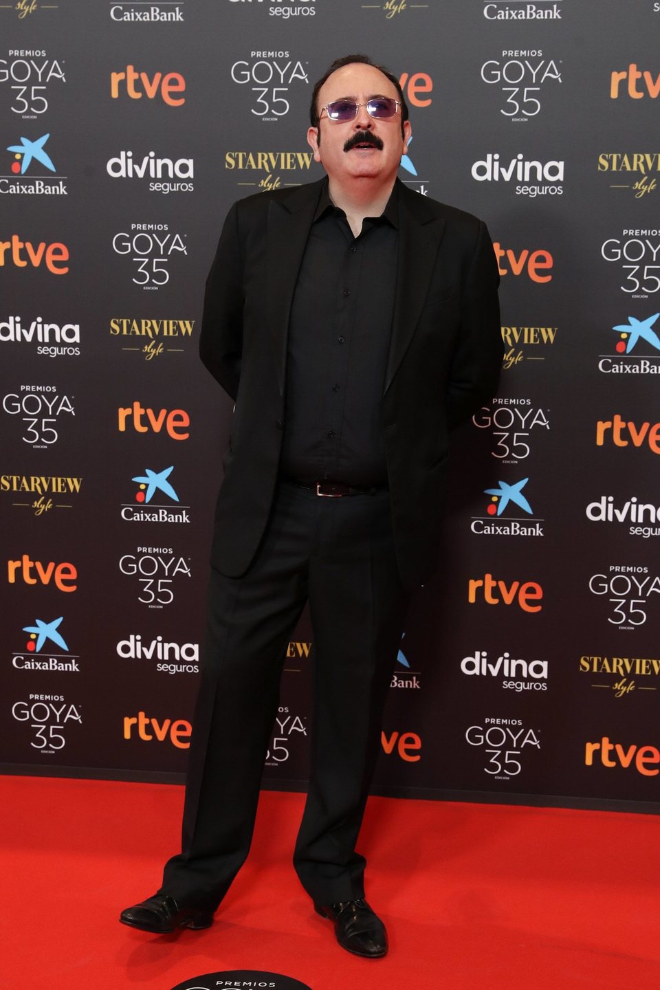 Carlos Areces en la alfombra roja de la 35 edición de los Premios Goya