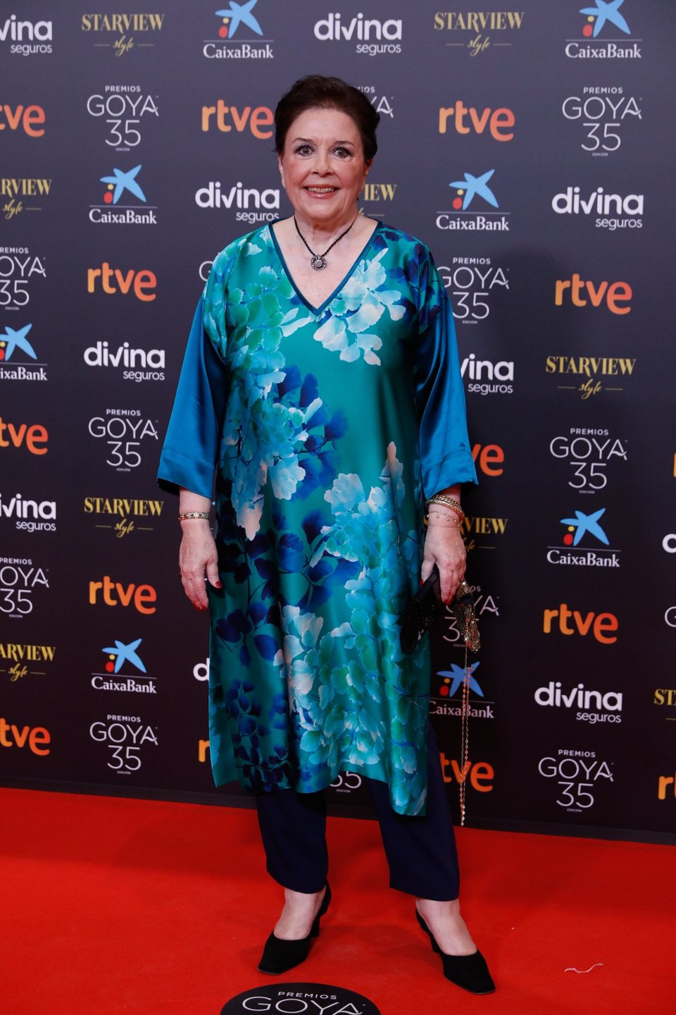 Mónica Randall en la alfombra roja de la 35 edición de los Premios Goya