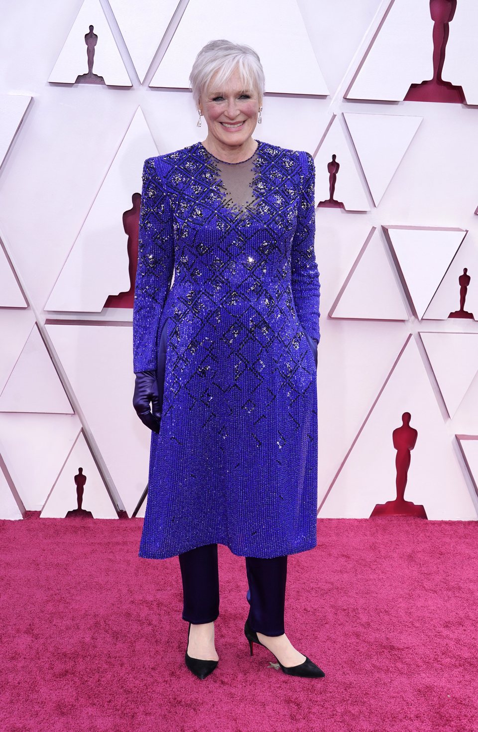 Glenn Close en la alfombra roja de los Oscar 2021