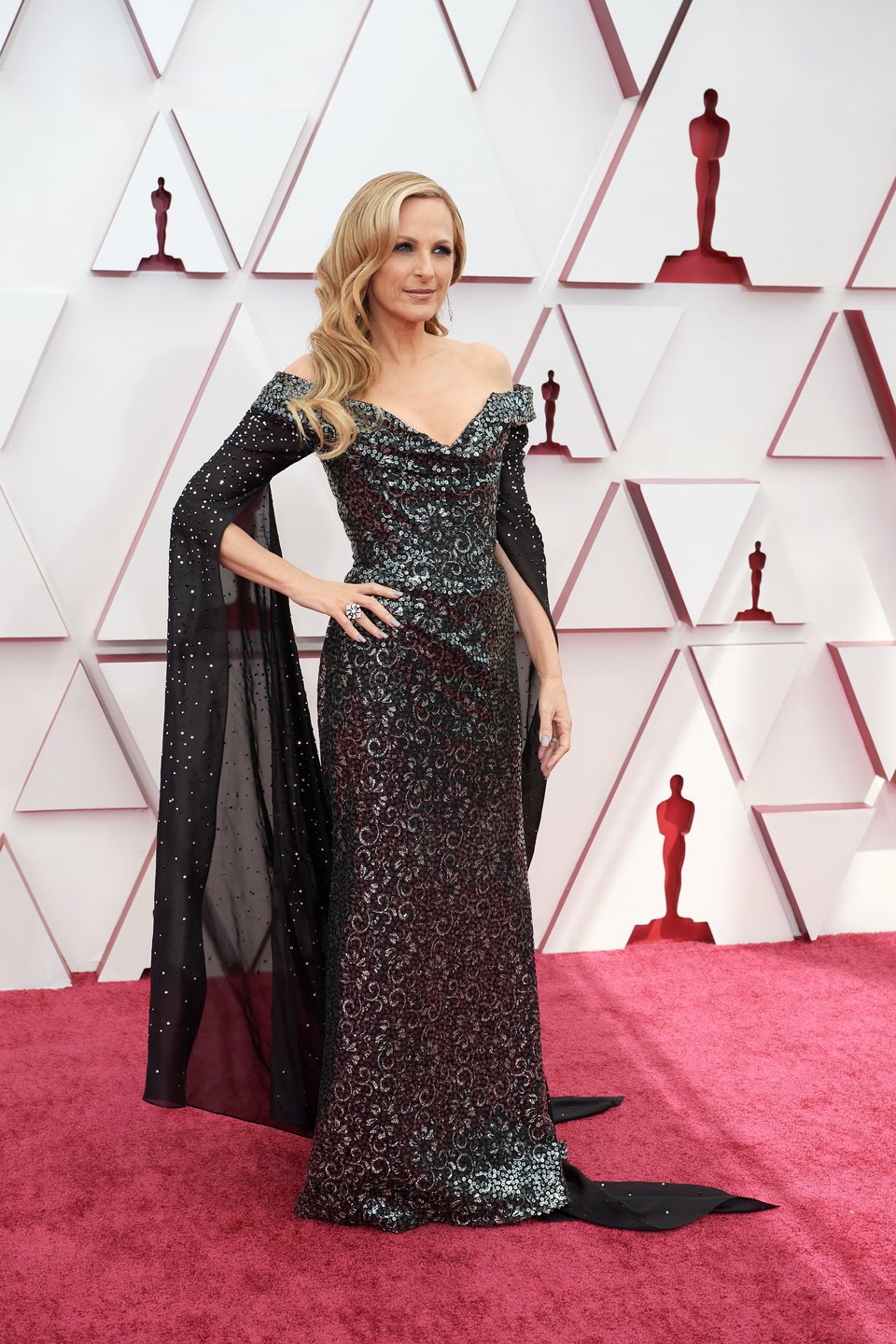 Marlee Matlin en la alfombra roja de los Oscar 2021