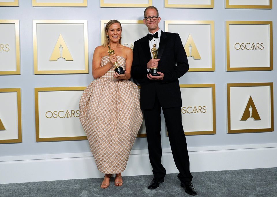 Dana Murray y Pete Docter, ganadores del Oscar 2021 a la mejor película de animación