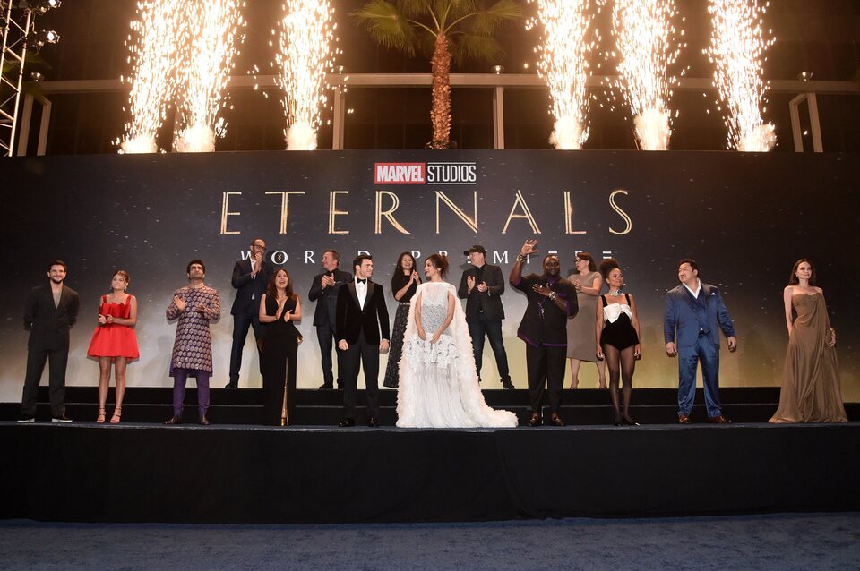 Los protagonistas de 'Eternals' en la premiere mundial