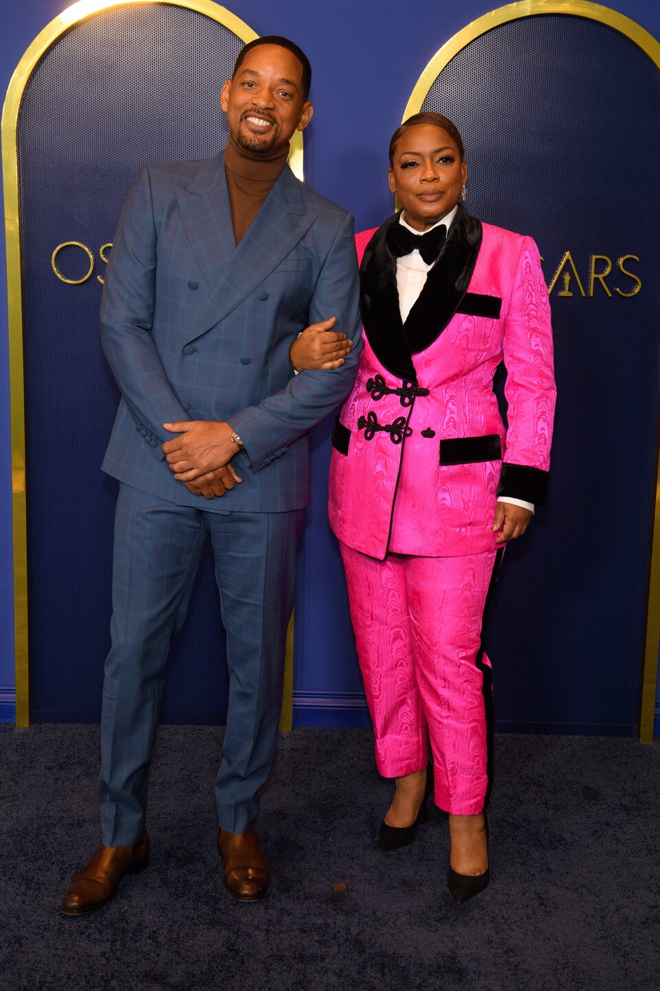 Will Smith y Aunjanue Ellis en la comida de nominados a los Oscar 2022