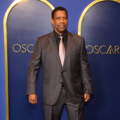 Denzel Washington en la comida de nominados a los Oscar 2022