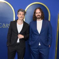 Alberto Mielgo y Leo Sánchez en la comida de nominados a los Oscar 2022