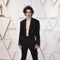 Timothée Chalamet en la alfombra roja de los Oscar 2022