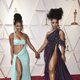 Halle Bailey y Chloe Bailey en la alfombra roja de los Oscar 2022