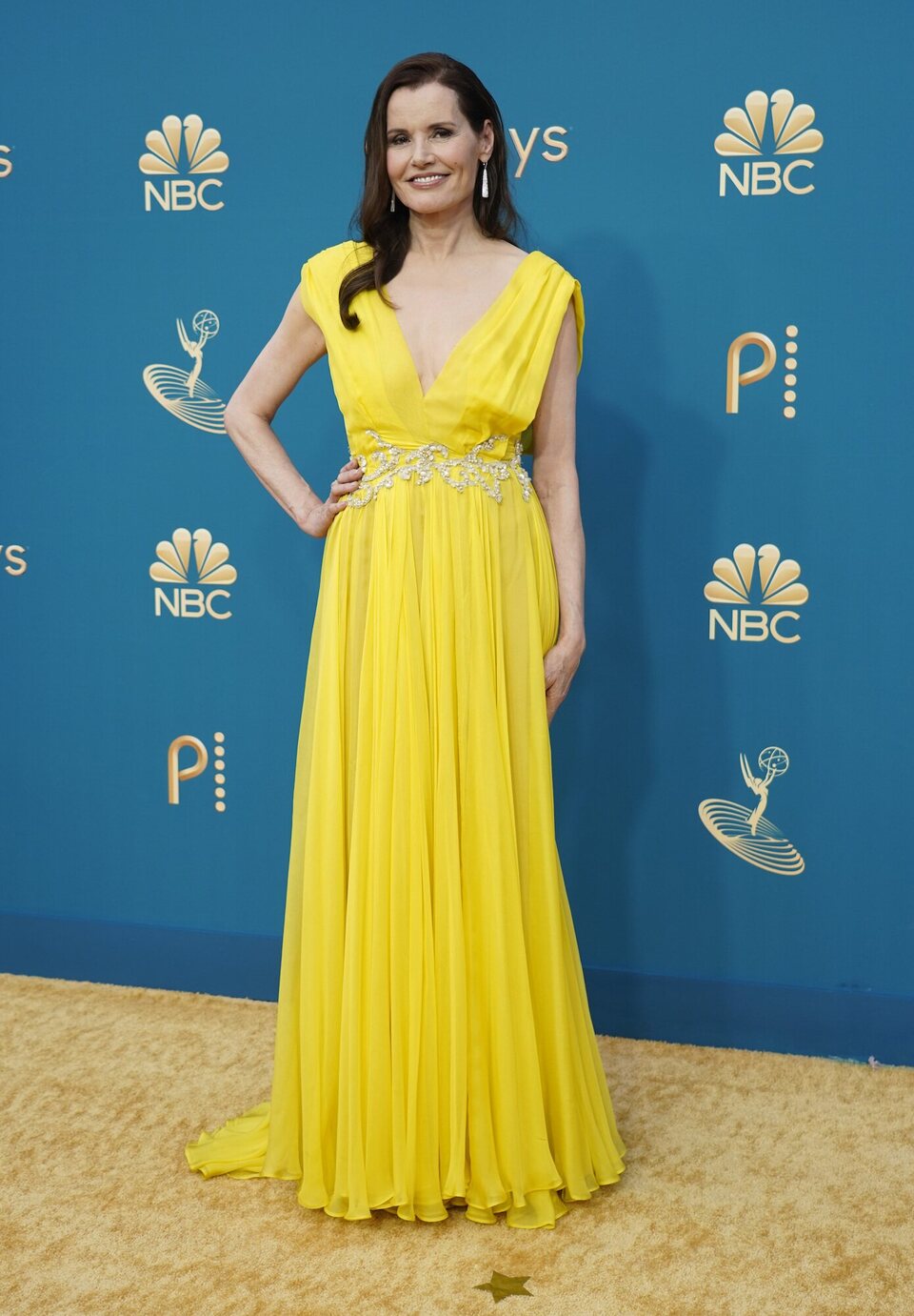 Geena Davis en la alfombra roja de los Emmy 2022