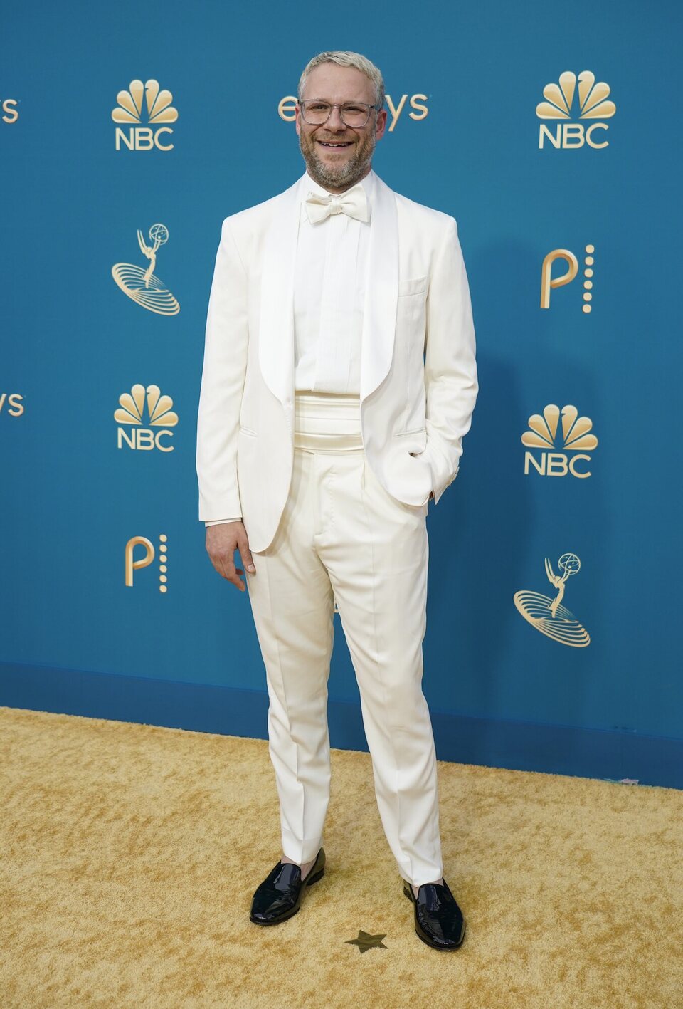 Seth Rogen en la alfombra roja de los Emmy 2022