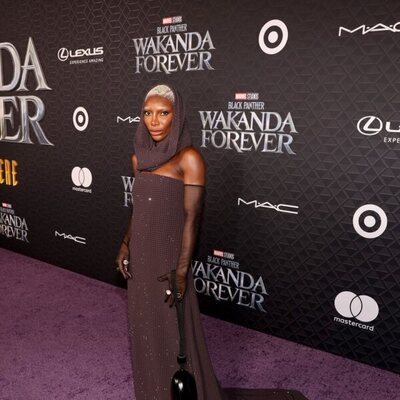 Michaela Coel en la premiere de 'Black Panther: Wakanda Forever'