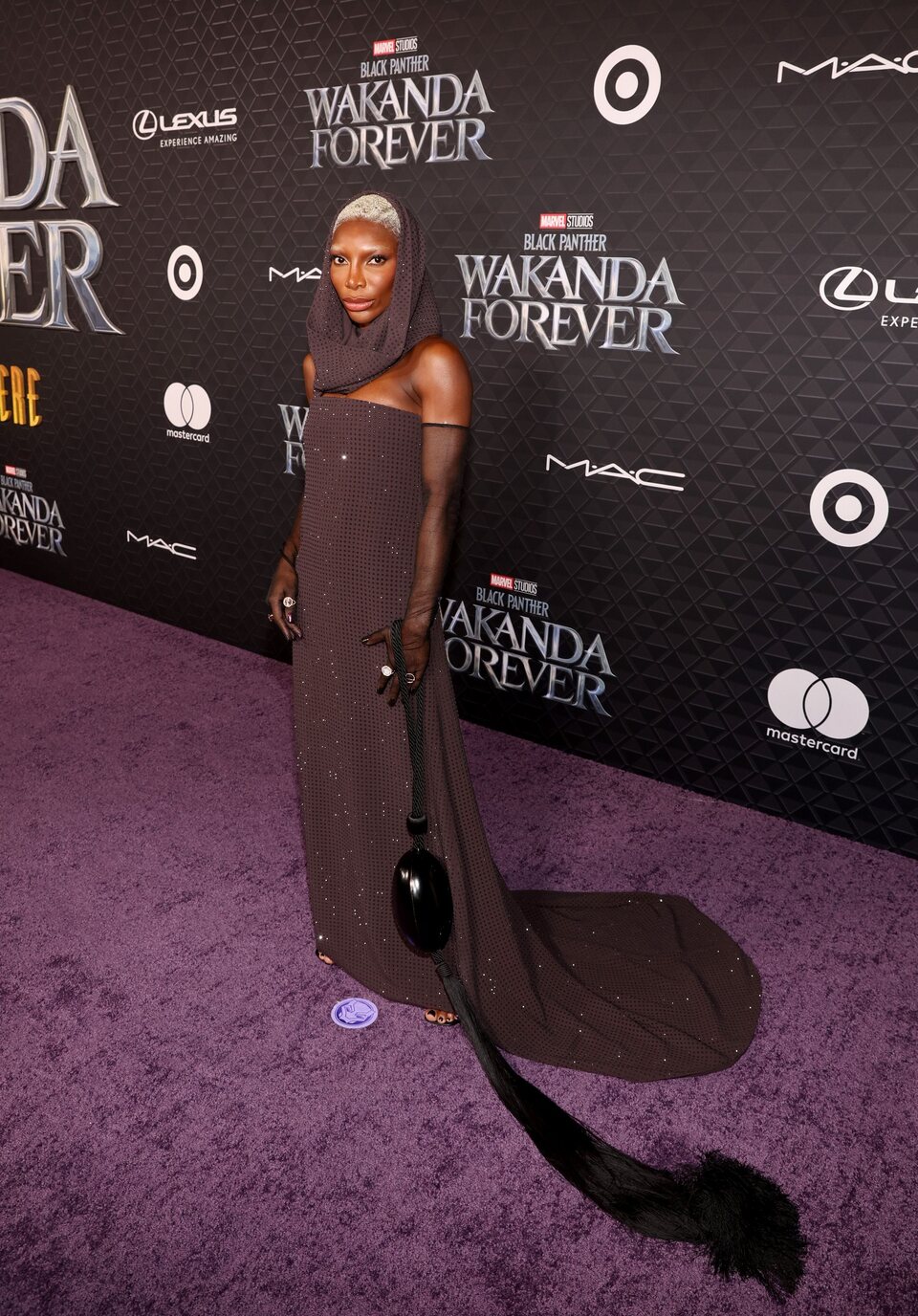 Michaela Coel en la premiere de 'Black Panther: Wakanda Forever'