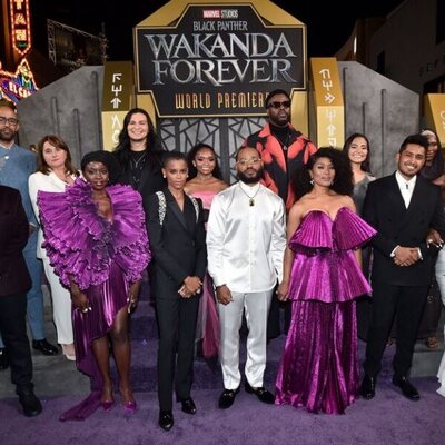 El equipo de 'Black Panther: Wakanda Forever' en la premiere mundial