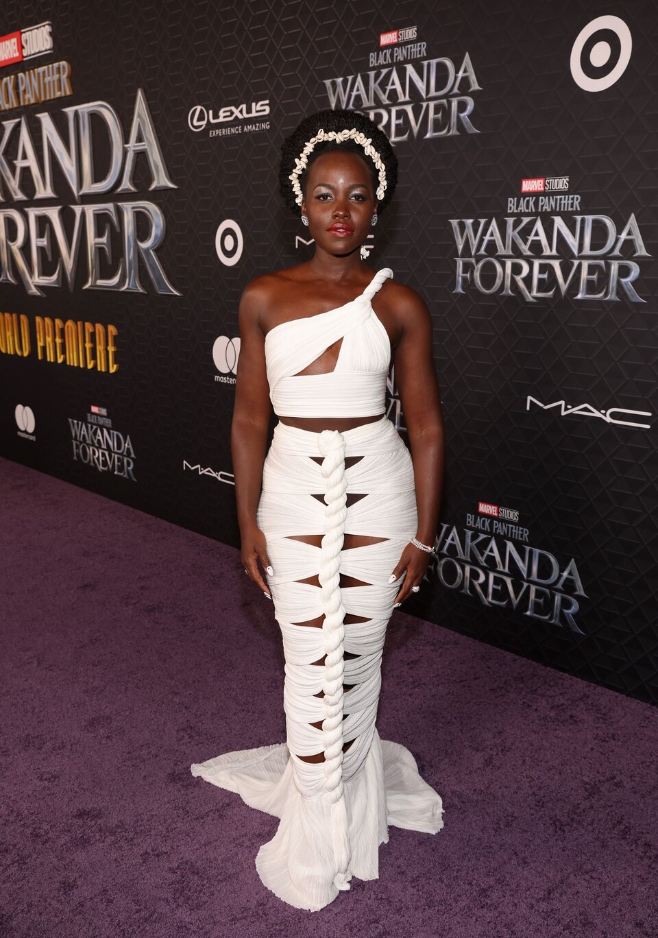 Lupita Nyong'o en la premiere de 'Black Panther: Wakanda Forever'