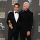 Colin Farrell y Martin MacDonagh posan como ganadores de los Globos de Oro 2023