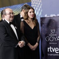 Irene Montero, ministra de Igualdad, y Miquel Iceta, ministro de Cultura en la alfombra azul de los Goya 2023