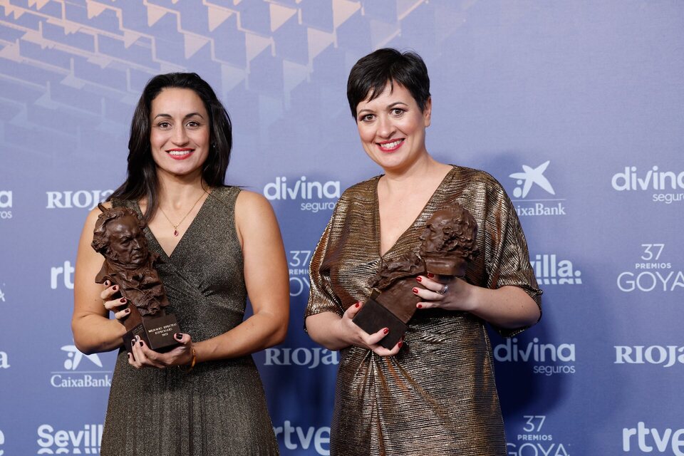 Esther Ballesteros y Ana Rubio en la alfombra de ganadores de los Goya 2023