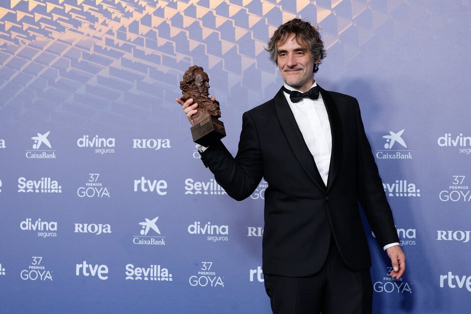 Pepe Domínguez en la alfombra de ganadores de los Goya 2023