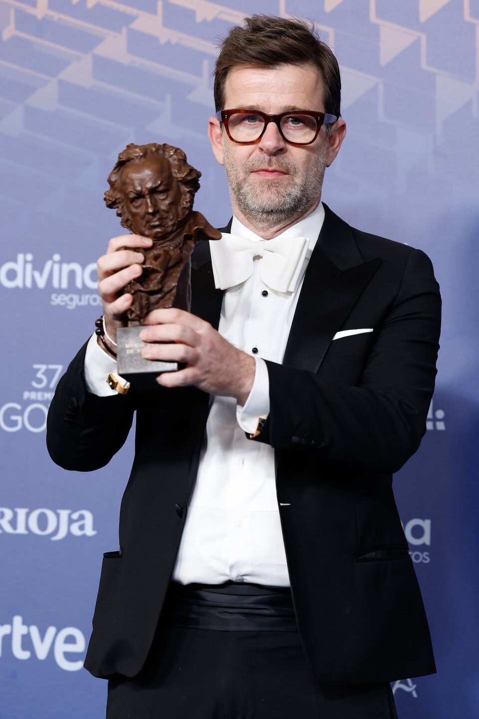 Fernando García en la alfombra de ganadores de los Goya 2023