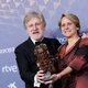 Gaizka Urresti y Paula Labordeta en la alfombra de ganadores de los Goya 2023