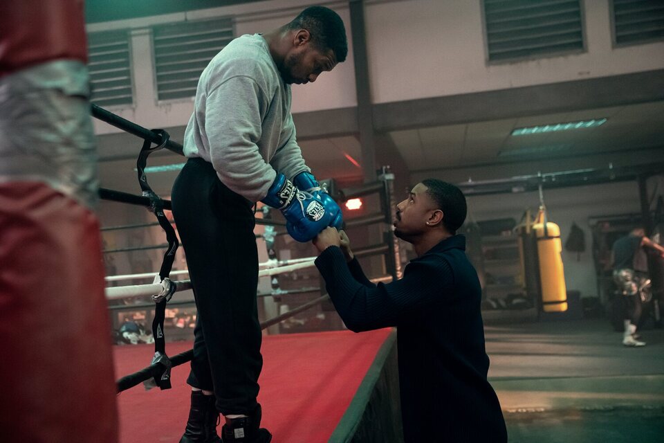 Jonathan Majors y Michael B. Jordan en 'Creed III'