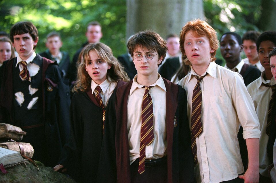 Daniel Radcliffe, Emma Watson y Rupert Grint en la saga 'Harry Potter'