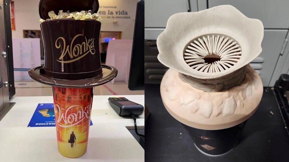 Cubos de palomitas diseñados para 'Wonka' y 'Dune: Parte Dos'