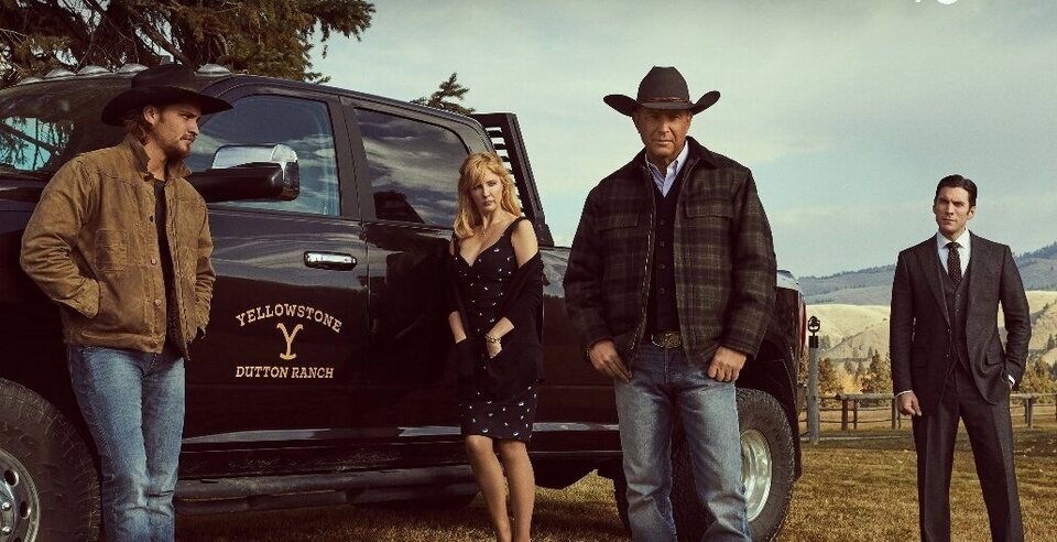 La familia Dutton en la serie 'Yellowstone'