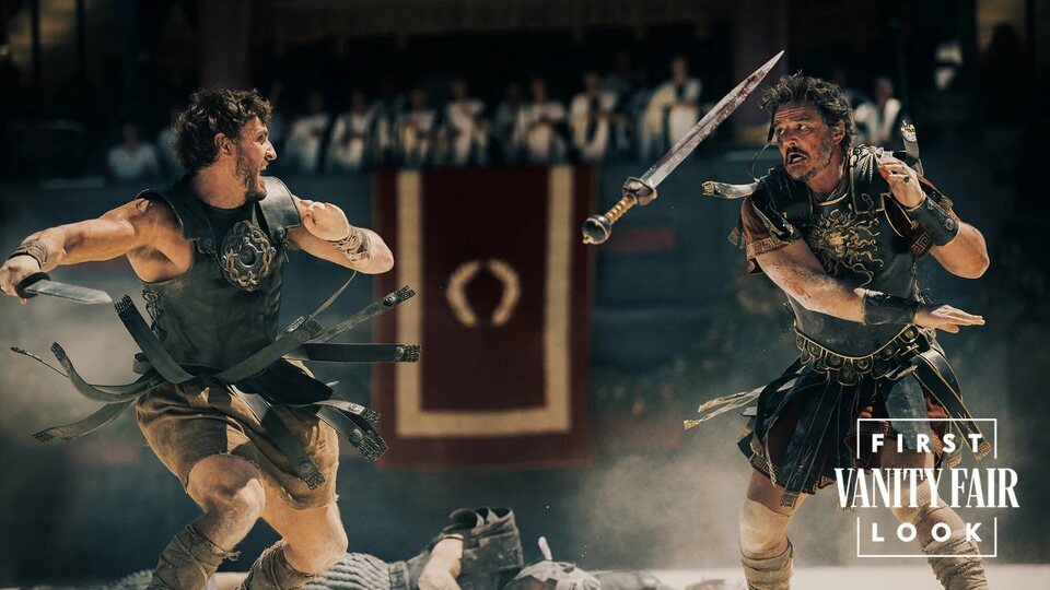 Paul Mescal y Pedro Pascal luchan en el Coliseo en 'Gladiator II'