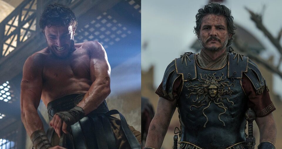 Paul Mescal y Pedro Pascal en 'Gladiator II'