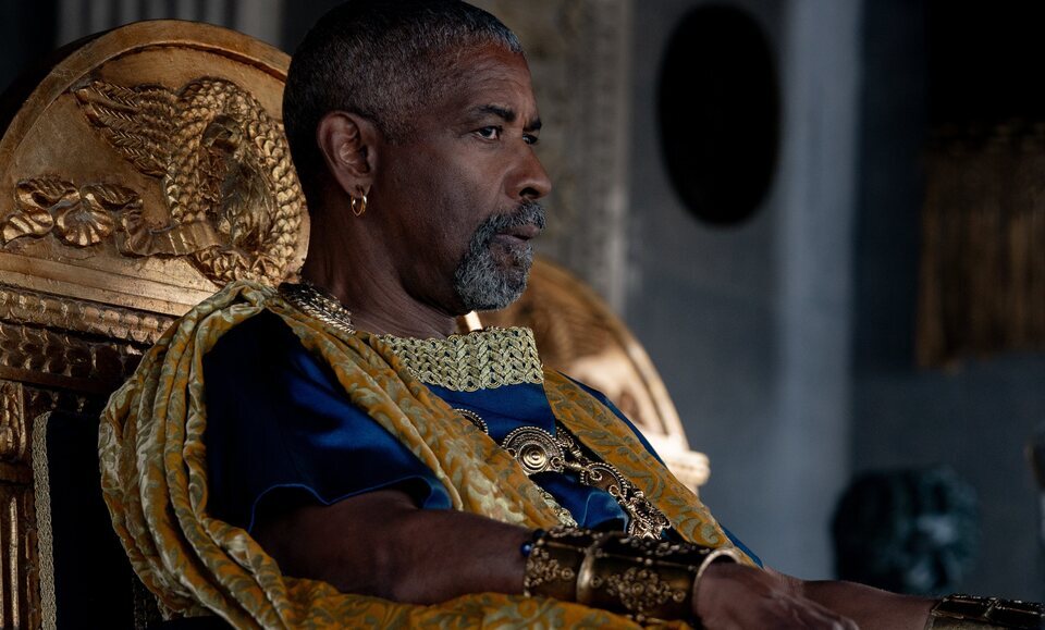 Denzel Washington como Macrino en 'Gladiator II'