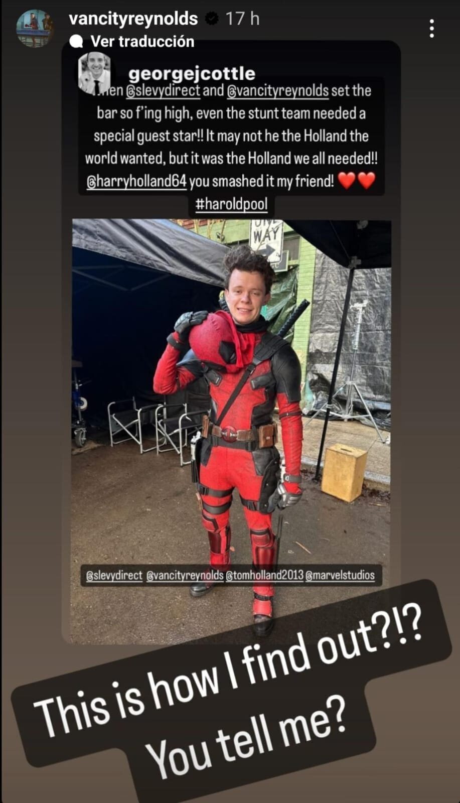 Harry Holland en el detrás de cámaras de 'Deadpool y Lobezno'