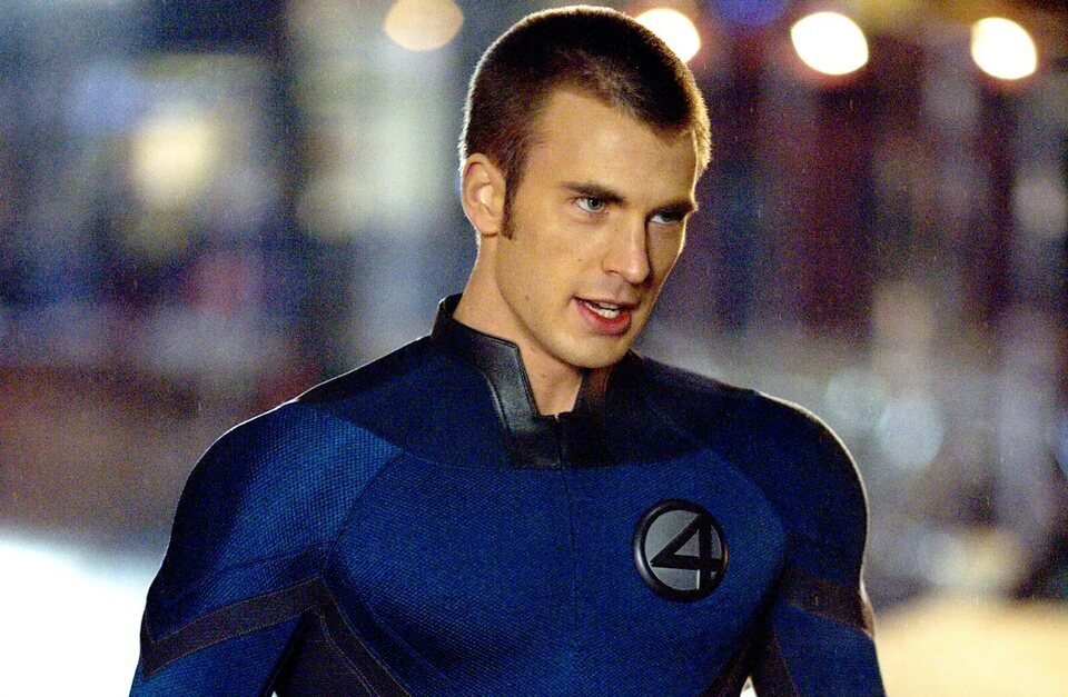 Chris Evans como la Antorcha Humana en 'Los 4 fantásticos'