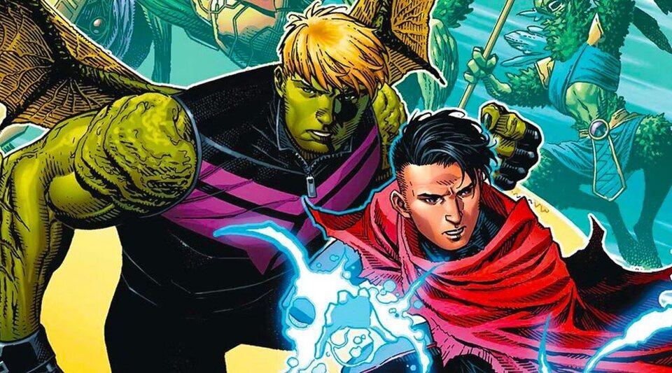 Hulkling y Wiccan en los cómics