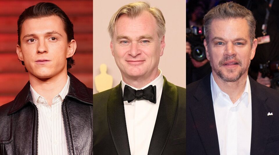 Tom Holland, Christopher Nolan y Matt Damon