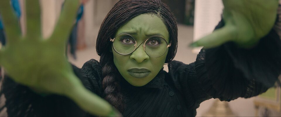 Cynthia Erivo como Elphaba en 'Wicked'