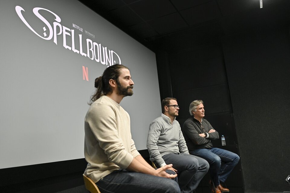 Guillermo Ramirez, Miguel Pablos Contreras y Álvaro Figuero Espadas en el coloquio de 'Hechizados'