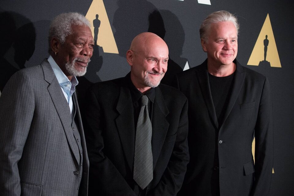 Morgan Freeman, Frank Darabont y Tim Robbins en el 20º aniversario de 'Cadena perpetua'