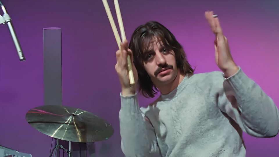 Ringo Starr en la versión reimaginada de 'Get Back' de Peter Jackson