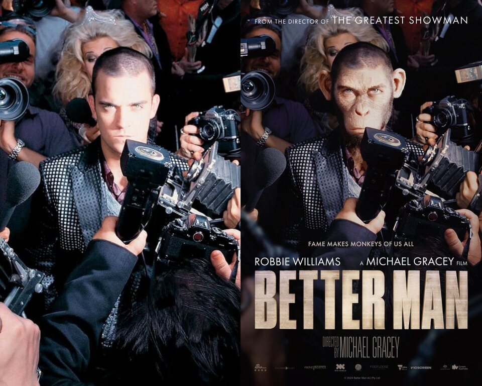 Portada 'Life thru a Lens' / Póster 'Better Man'