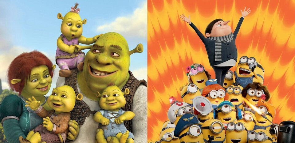 'Shrek, felices para siempre' y 'Minions: El origen de Gru'