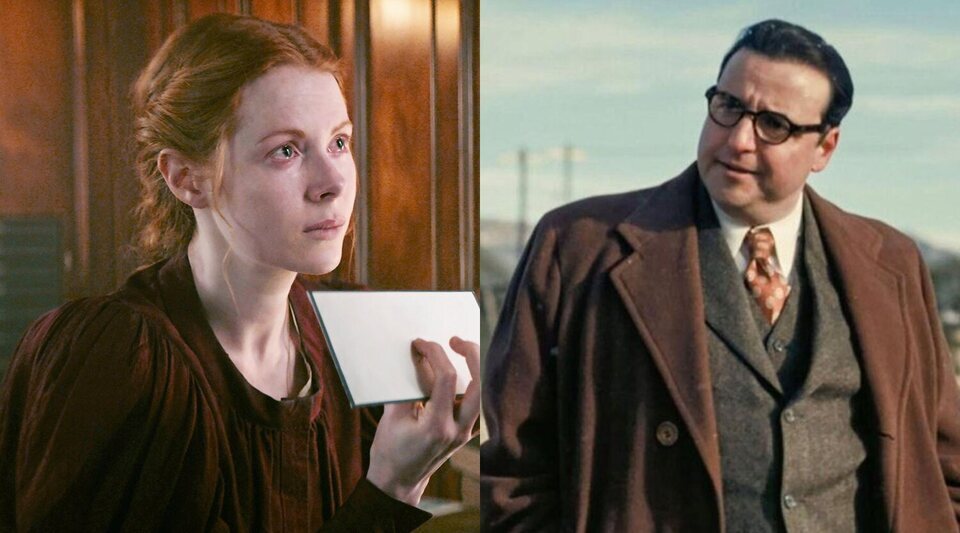 Emily Beecham EN '1899' y David Krumholtz en 'Oppenheimer'