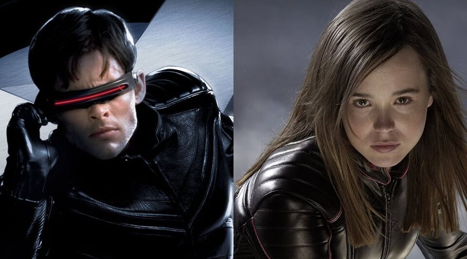 James Marsden y Elliot Page como Cíclope y Kitty Pryde