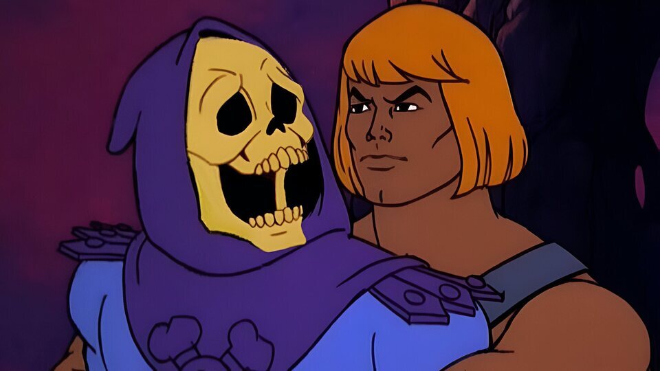 Skeletor y He-Man en la serie animada de 1983