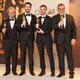 Paul Lambert, Stephen James, Rhys Salcombe y Gerd Nefzer posan con los Oscars